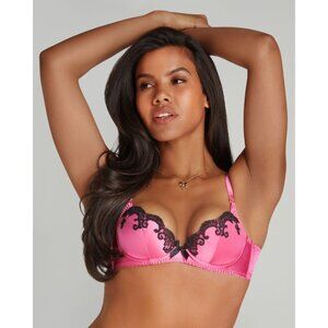 Agent Provocateur Molly Candy Pink Silk Bra 36E NWT $250